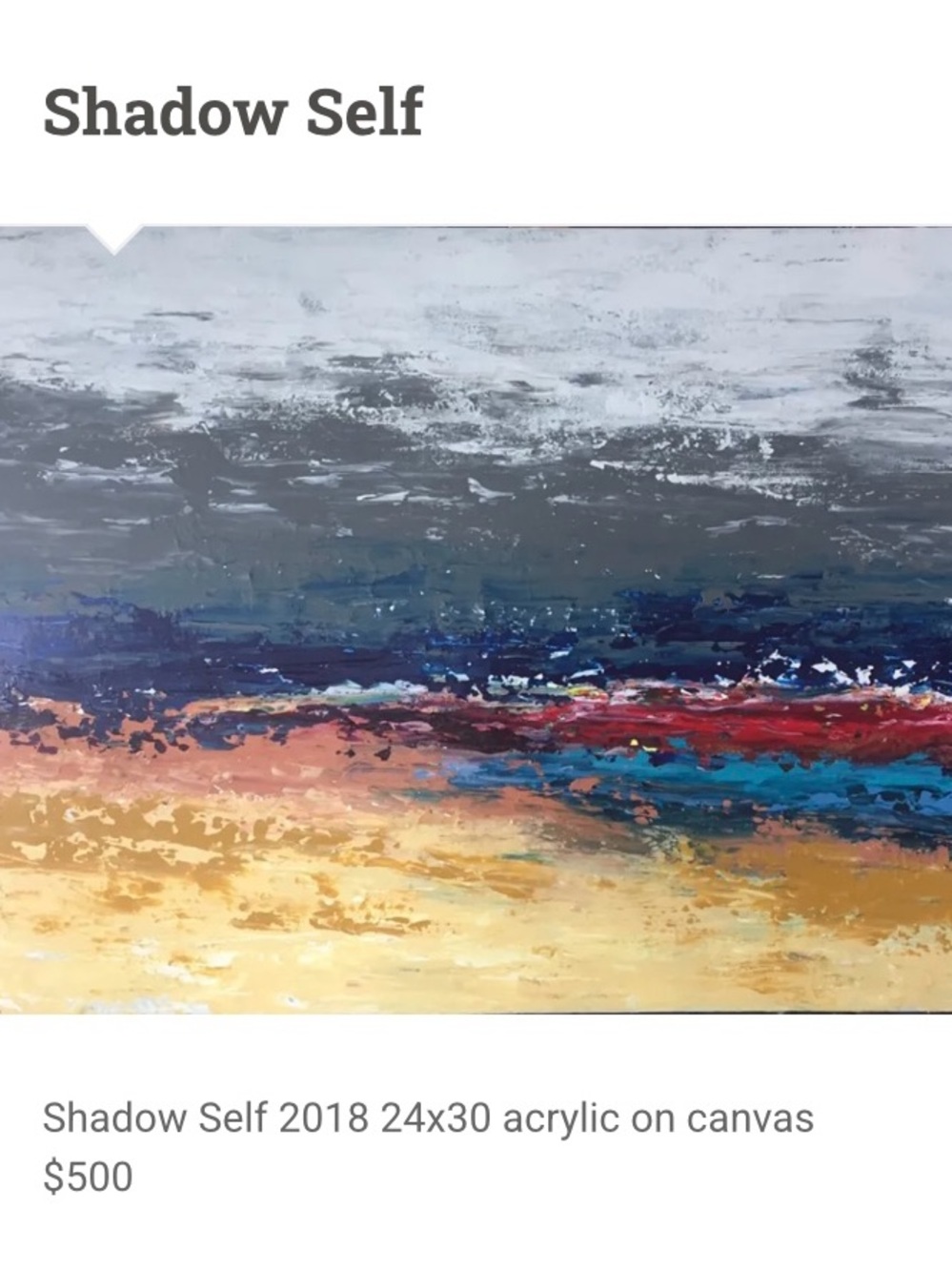 Shadow Self Abstract Canvas Wall Art - Multicolor